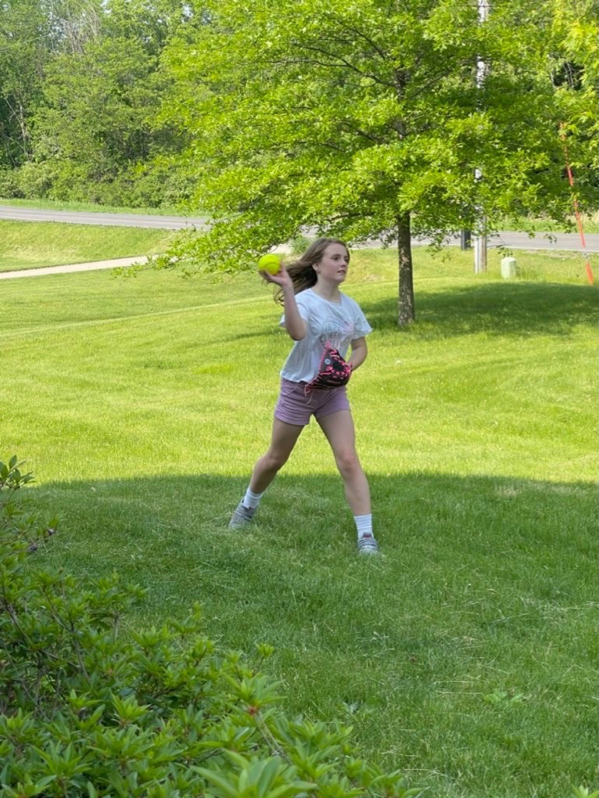 Brigetta loves to play softball