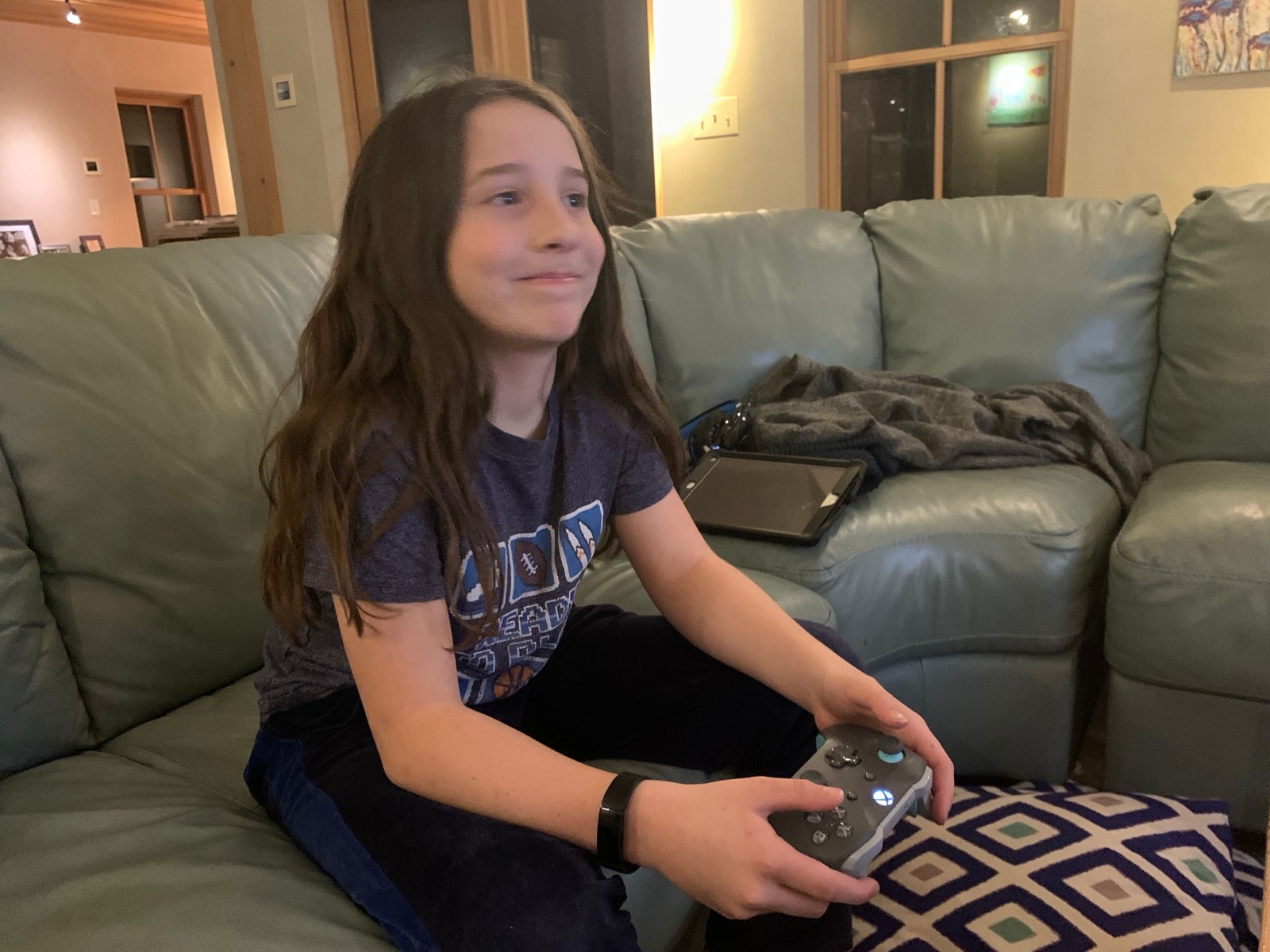 Playing his current favorite game: Forza