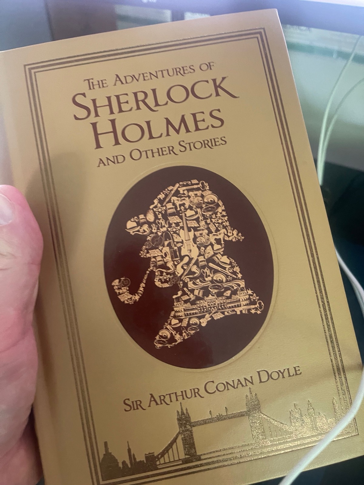 Heloise reading Sherlock Holmes