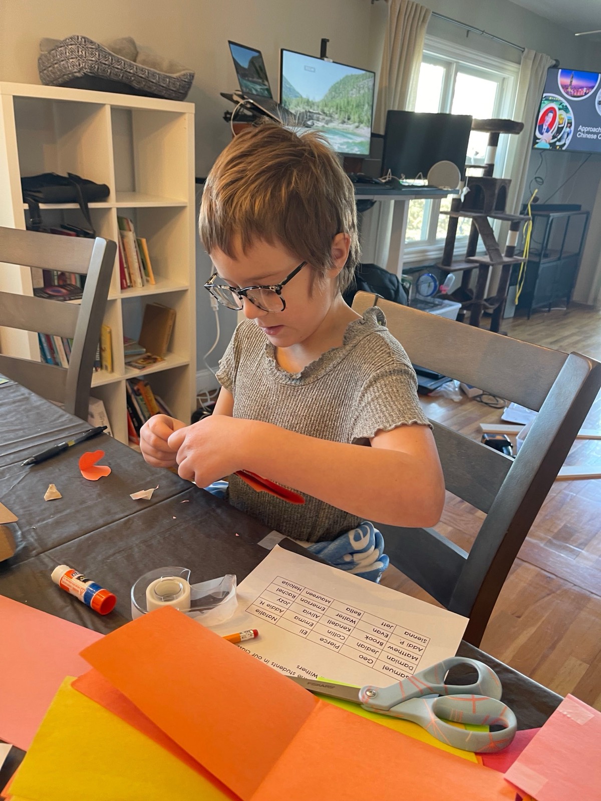 Heloise Creating Her Valentine’s Day Cards
