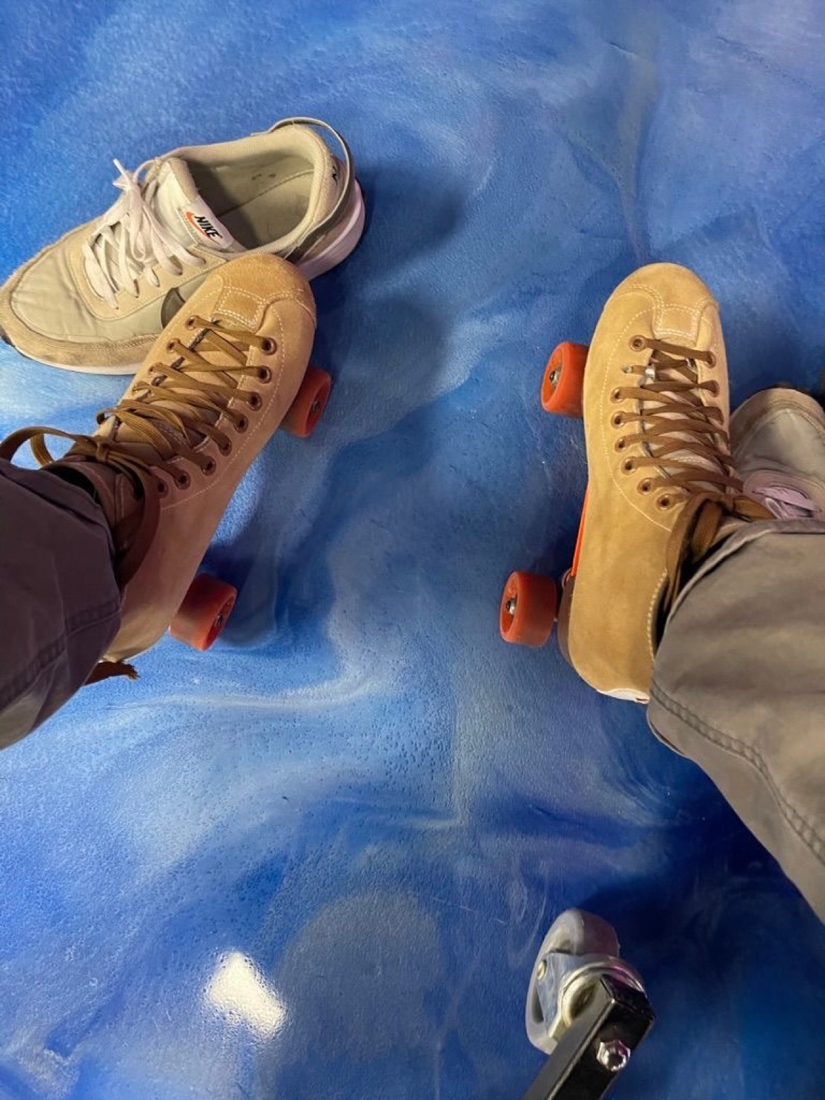 Even dad laced up for a bit. 
