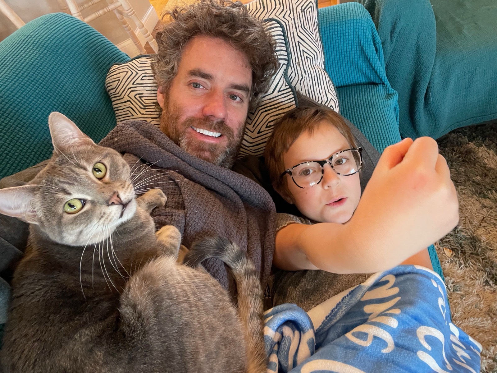 A rare pic to capture with Stella