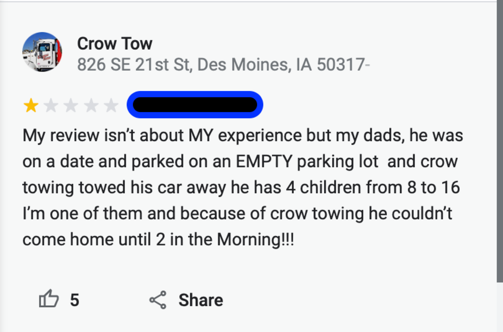 I discovered one of Birdie’s Google Reviews