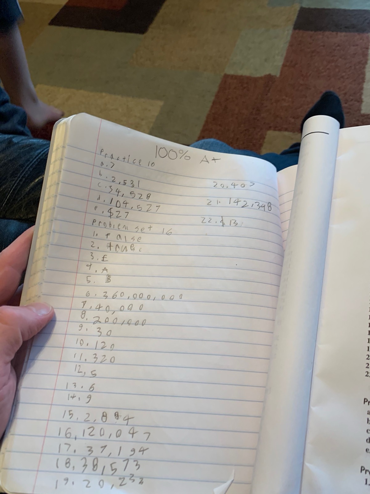 Huxley got everything right for the first time on a math assignment