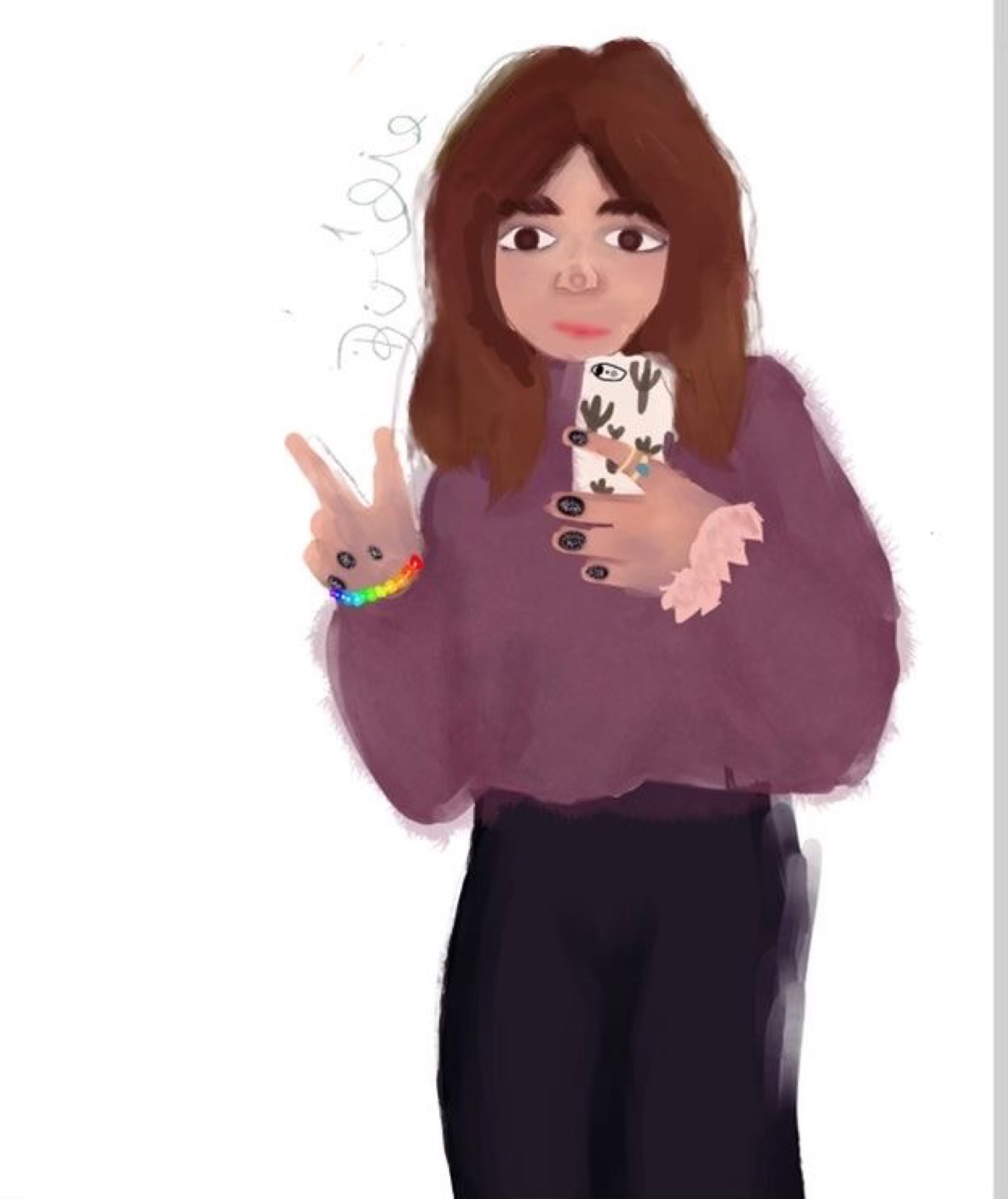 Digital Self Portrait by Brigetta