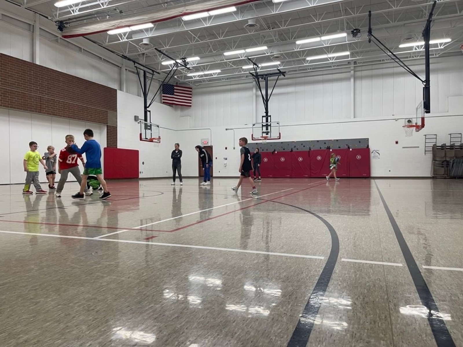 Huxley Coaching at Basketball Practice
