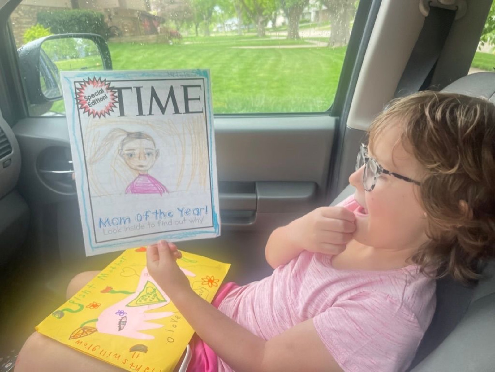 Her Mother’s day drawing for her mom.