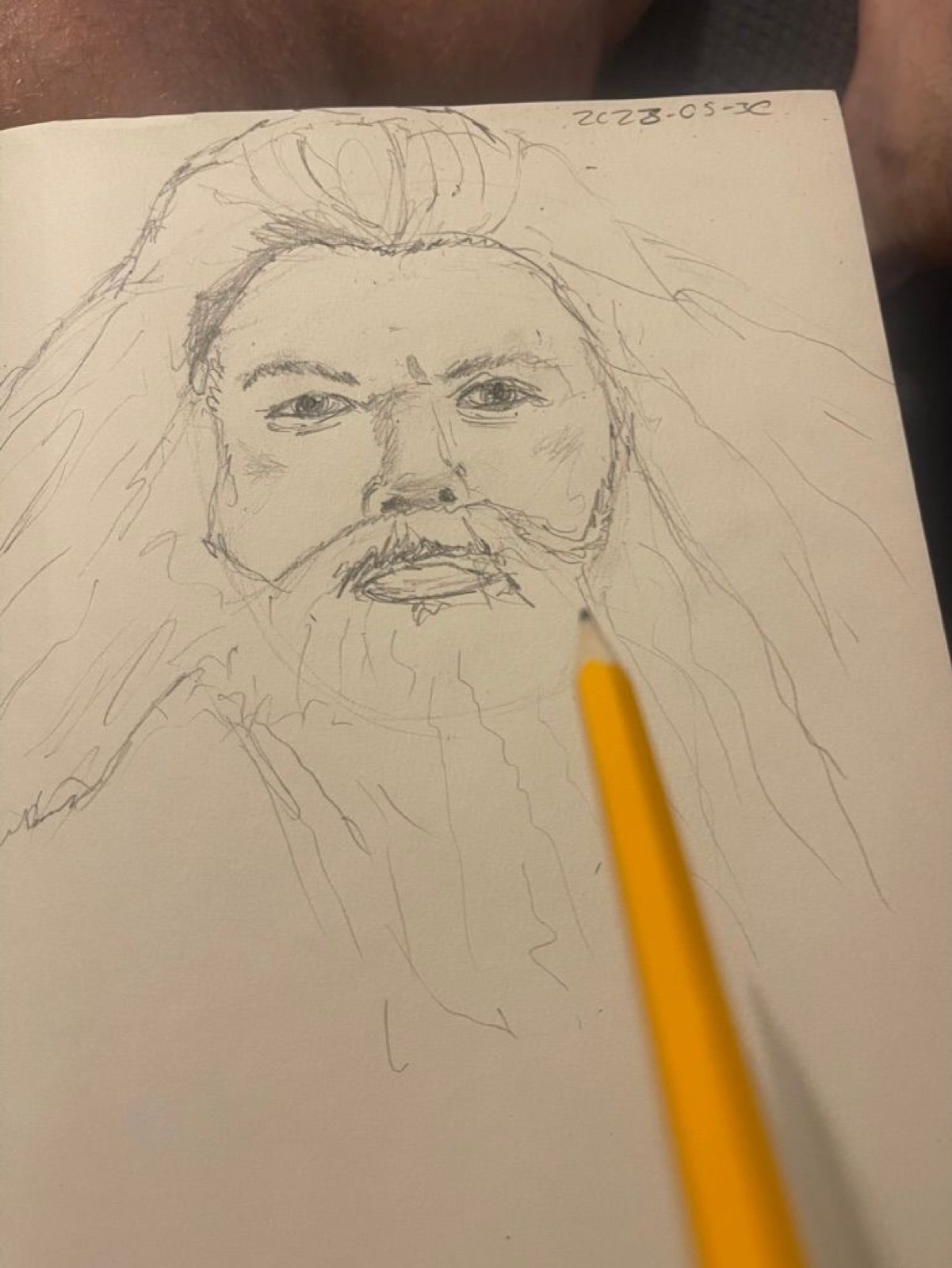 Dad’s contribution. Does not look remotely like the who it’s supposed to be.