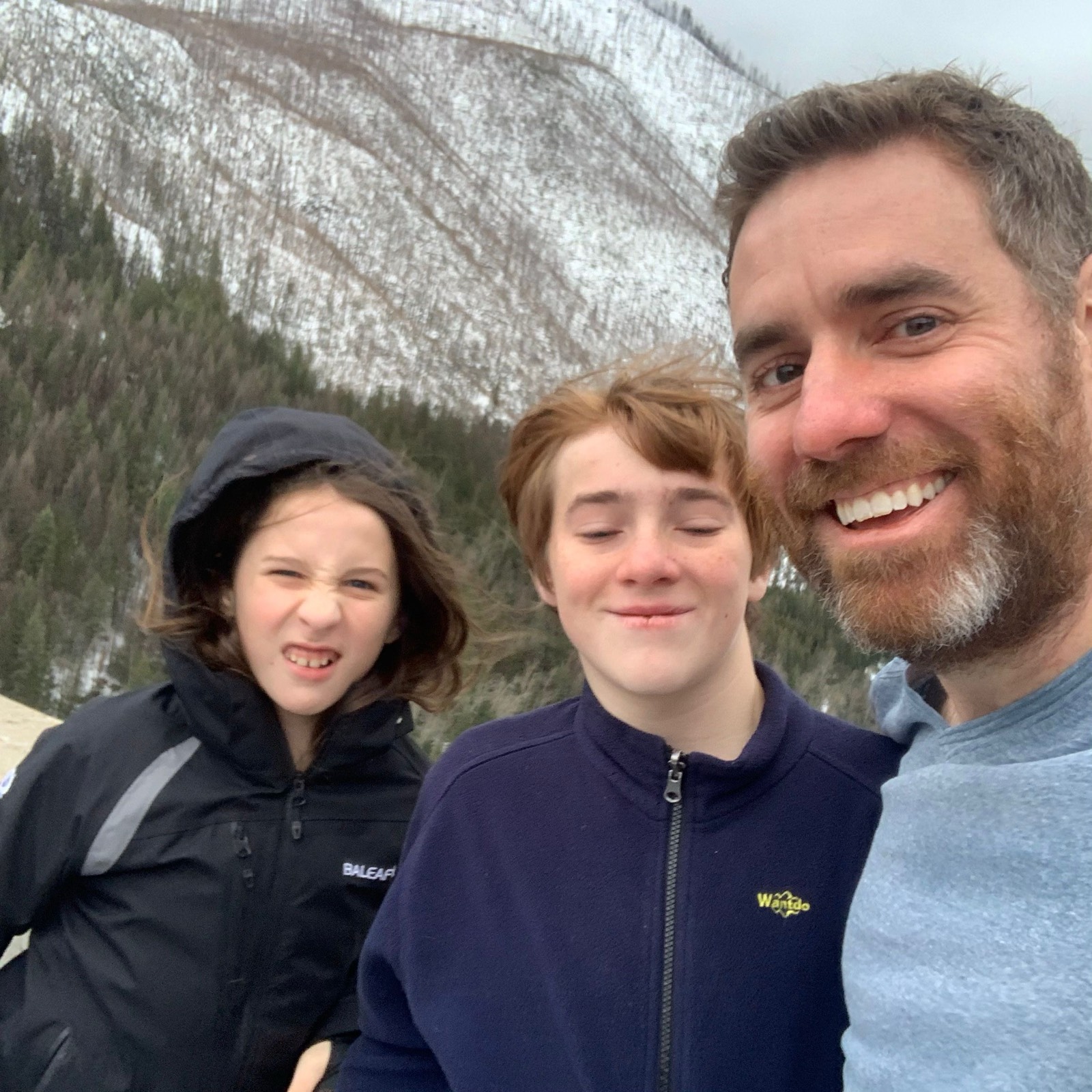 It was cold and windy
